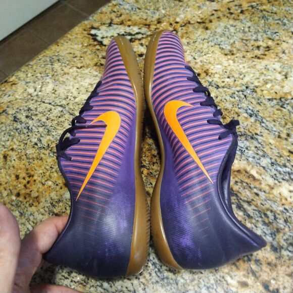Nike Mercurial X Purple/Orange Indoor Soccer Shoes Men's Size 6.5 831966-585 - Picture 6 of 12